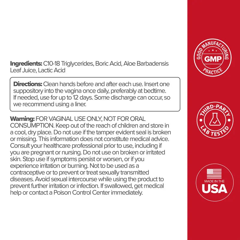 Boric Acid Vaginal Suppository