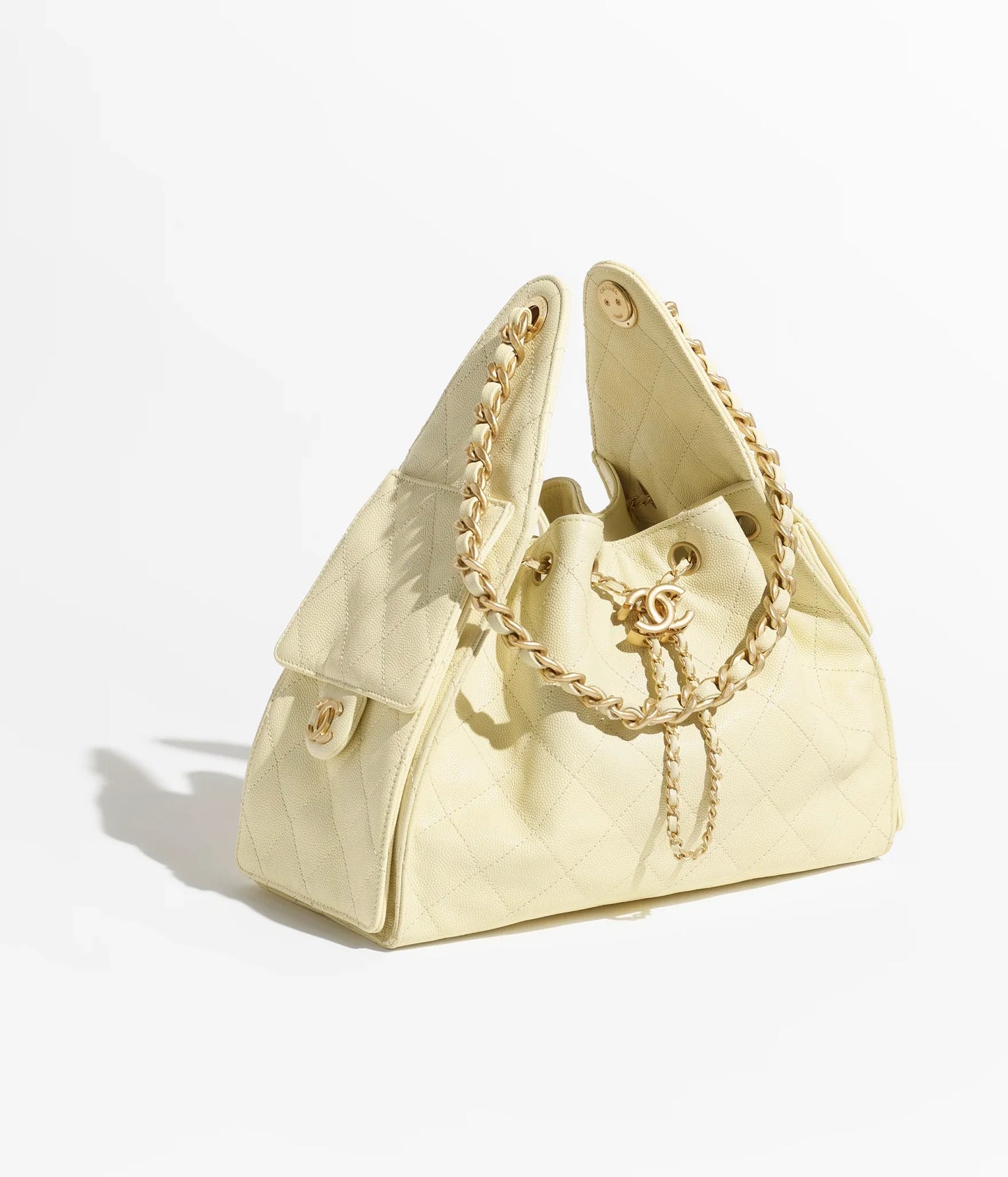 Grained Calfskin & Gold-Tone Metal