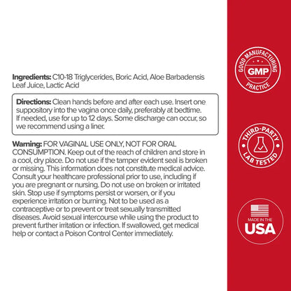 Boric Acid Vaginal Suppository